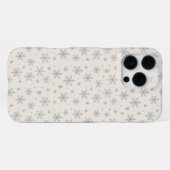 Elegant Silver Snowflake | Winter Holiday  iPhone Hoesje (Achterkant horizontaal)