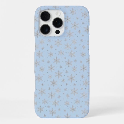 Elegant Silver Snowflake | Winter Holiday iPhone Hoesje (Achterkant)