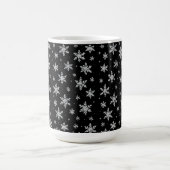 Elegant Silver Snowflake | Winter Holiday Koffiemok (Center)