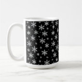 Elegant Silver Snowflake | Winter Holiday Koffiemok (Links)