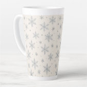 Elegant Silver Snowflake | Winter Holiday  Latte Mok (Linkerhoek)