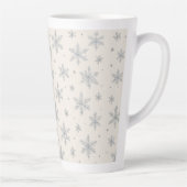 Elegant Silver Snowflake | Winter Holiday  Latte Mok (Rechts)