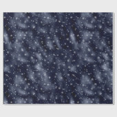 Elegant Silver Snowflakes kerst Cadeaupapier (Vlak)
