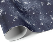 Elegant Silver Snowflakes kerst Cadeaupapier (Rol Hoek)