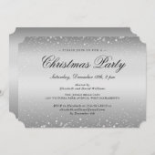 Elegant Silver Snowflakes Kerstfeestdag Kaart (Voorkant / Achterkant)