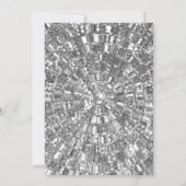 ELEGANT SILVER SPARKLE CUSTOM INVITATION KAART (Achterkant)