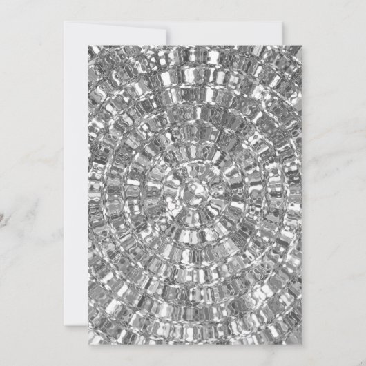 ELEGANT SILVER SPARKLE CUSTOM INVITATION KAART (Achterkant)