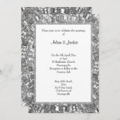 ELEGANT SILVER SPARKLE CUSTOM INVITATION KAART (Voorkant / Achterkant)