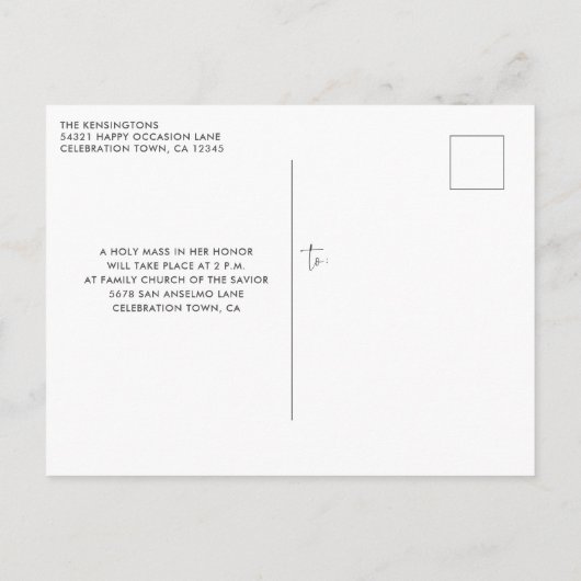 Elegant Silver Sparkle Glitter Drift Quinceañera Briefkaart (Achterkant)