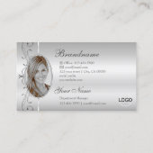Elegant Silver  Squiggins Jewels Logo & Foto Visitekaartje (Achterkant)