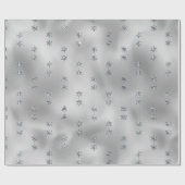 Elegant Silver Star Cadeaupapier (Vlak)