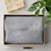 Elegant Silver Star Tissuepapier (Geschenk)