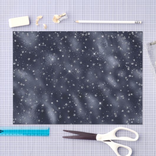 Elegant Silver Stars Kerstmis Tissuepapier (Craft)