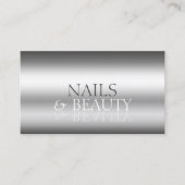 Elegant Silver Stylish Mirror Font Professional Visitekaartje (Voorkant)