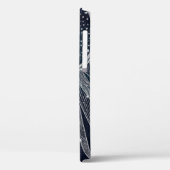 Elegant Silver Sun Moon Doodle Mandala Blue Design Case-Mate iPhone Case (Achterkant / Links)