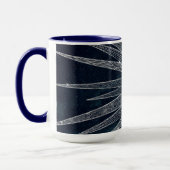 Elegant Silver Sun Moon Doodle Mandala Blue Design Mok (Links)