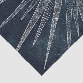 Elegant Silver Sun Moon Doodle Mandala Blue Design Tissuepapier (Detail)