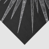 Elegant Silver Sun Moon Mandala Black Design Tissuepapier (Detail)