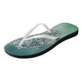 Elegant Silver teenslippers (Schuin)