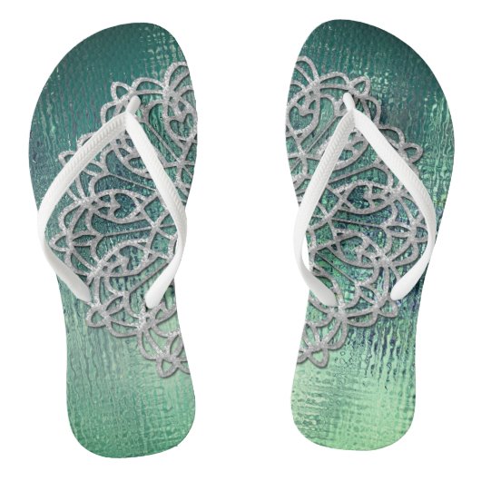 Elegant Silver teenslippers (Voetbed)