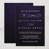 Elegant Silver Text op dark background bruiloft Kaart (Voorkant / Achterkant)