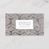 Elegant Silver Texture Visitekaartje (Voorkant)