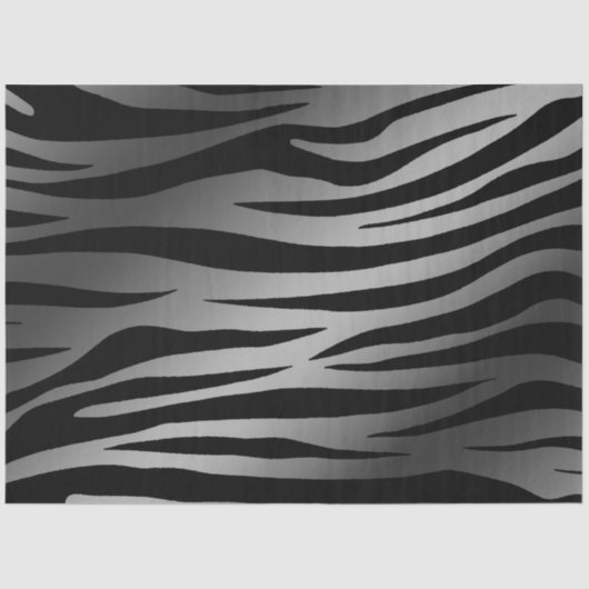 Elegant Silver Tiger Tissuepapier (Voorkant)