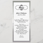 Elegant Silver Tone Framed Wedding Table Menu (Voorkant)