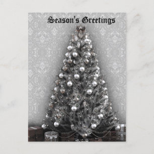 Elegant Silver Tree met Cadeaus kerst Yule Feestdagenkaart