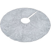 Elegant Silver Tree Skirt Kerstboom Rok (Gekanteld)