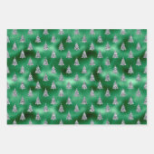 Elegant Silver Trees Kerstmis Inpakpapier Vel (Voorkant 3)