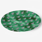 Elegant Silver Trees Kerstmis Papieren Bordje (Gekanteld)