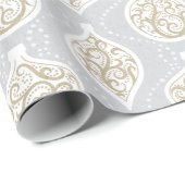 Elegant Silver-versieringspatroon cadeauomslag Cadeaupapier (Rol Hoek)