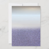Elegant Silver, Violet Glitter 50th Birthday Party Kaart (Achterkant)