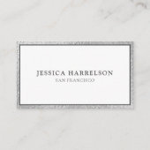 Elegant Silver Visitekaartje (Voorkant)