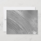 Elegant Silver Waterverf Brush Strokes Pattern RSVP Kaartje (Achterkant)