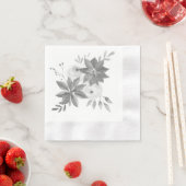Elegant Silver Waterverf Servet (Insitu)