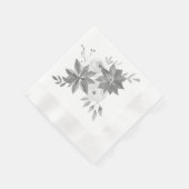 Elegant Silver Waterverf Servet (Hoek)