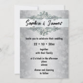 Elegant Silver Wedding Invitation – Custom card Kaart (Voorkant)
