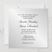 Elegant Silver Wedding Invitations Kaart (Voorkant)