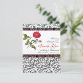 Elegant Silver Wedding Jubileum Uitnodiging (Staand voorkant)