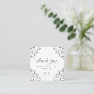 Elegant Silver Wedding Luxury  Favor Kaarten