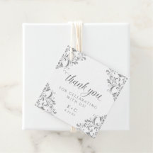 Elegant Silver Wedding Luxury  Favor Kaarten
