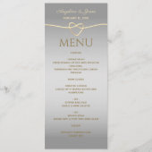 Elegant Silver Wedding Menu (Voorkant)