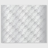 Elegant Silver Wedding Rings Cadeaupapier (Vlak)