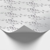 Elegant Silver Wedding Rings Cadeaupapier (Hoek)