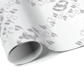 Elegant Silver Wedding Rings Cadeaupapier (Rol Hoek)