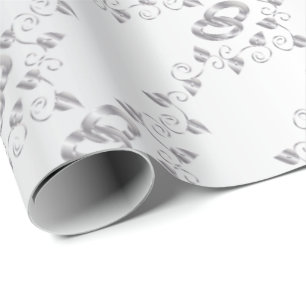 Elegant Silver Wedding Rings Cadeaupapier