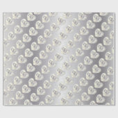 Elegant Silver Wedding Rings Cadeaupapier (Vlak)