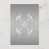 Elegant Silver White Guest-informatiekaart Informatiekaartje (Achterkant)